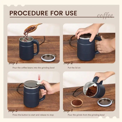 Stainless Steel Herbs, Spices & Coffee Grinder for Home